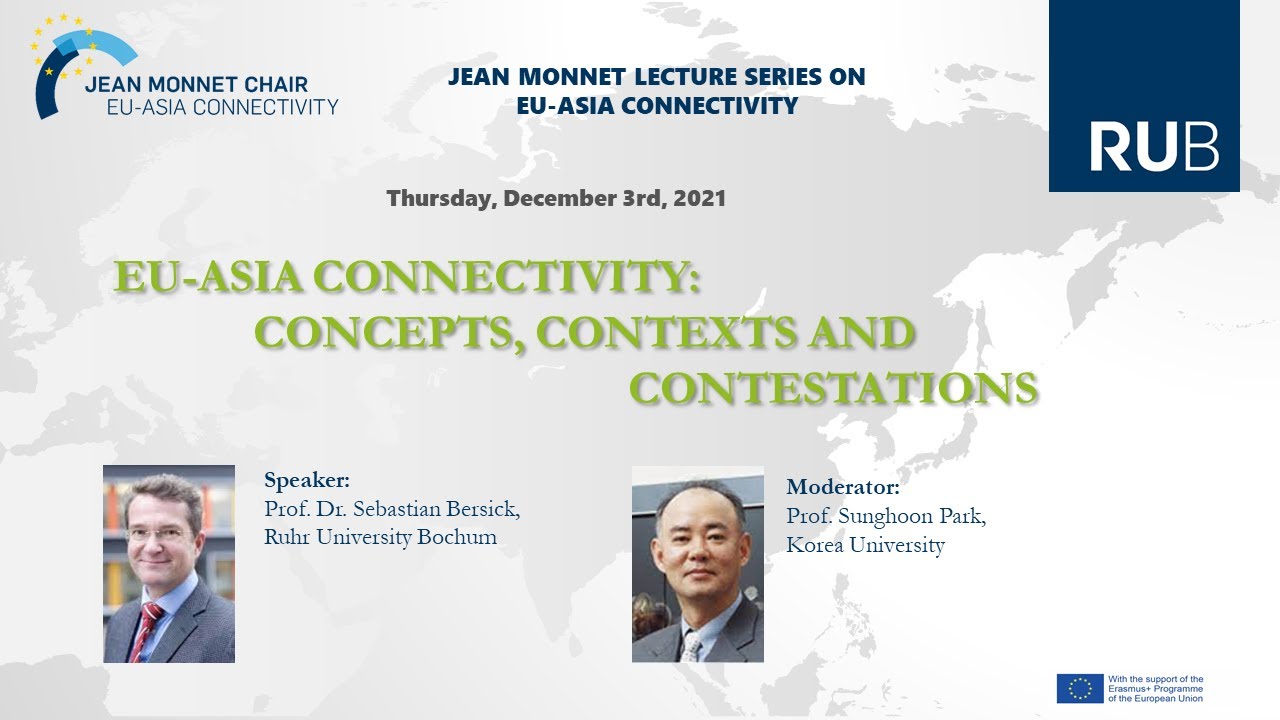 'EU-Asia Connectivity: Concepts, Contexts and Contestations' Lecture by Prof. Sebastian Bersick, RUB